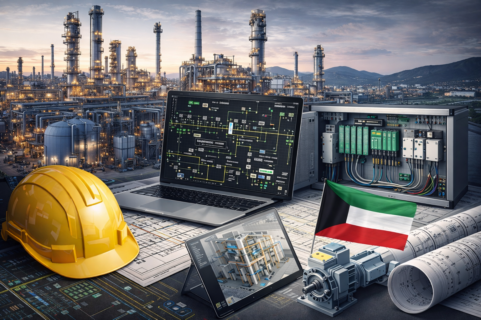 إعداد المخططات الكهربائية للمصانع والمنشآت الصناعية